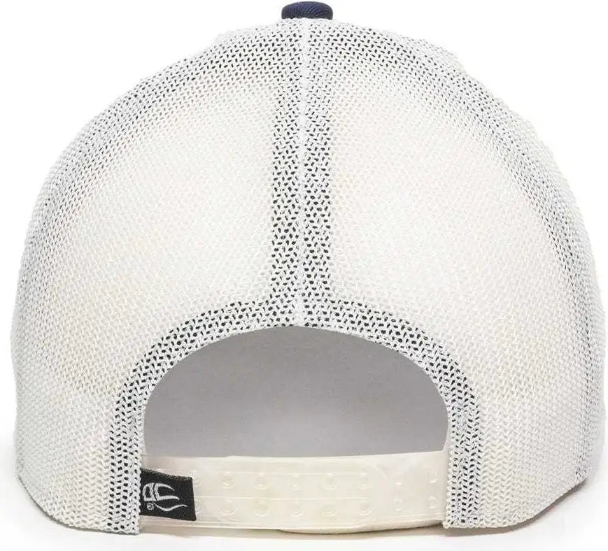 OC Sports RGR-360M Adjustable Mesh Back Cap - Navy White - Navy White / 6 7/8’’ - 7 1/2’’