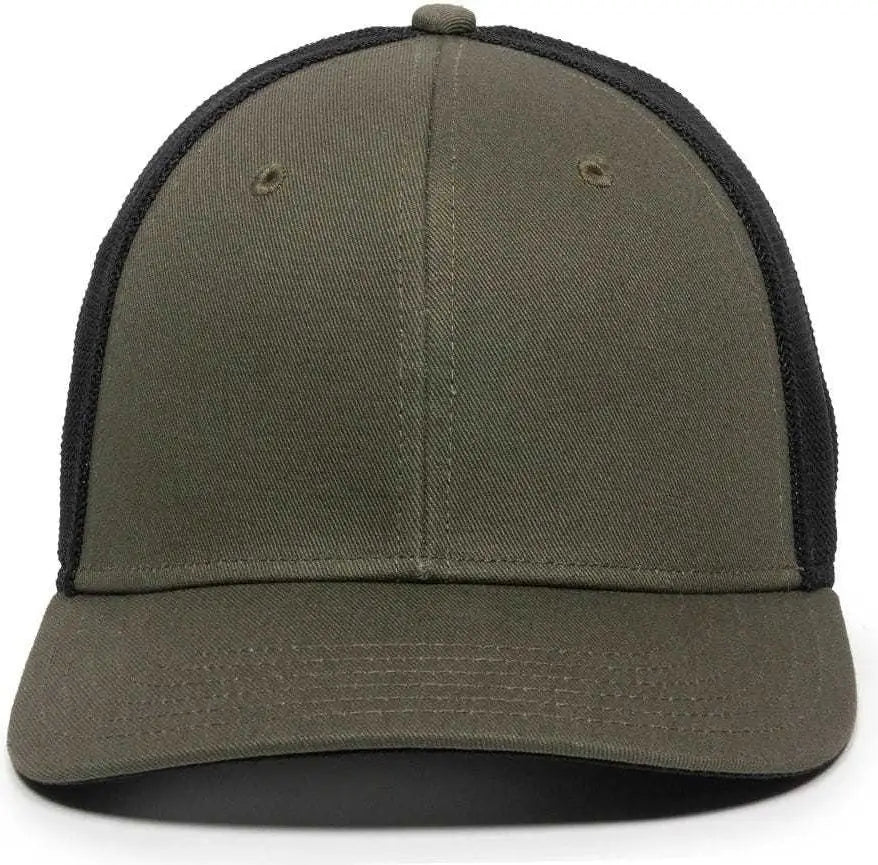 OC Sports RGR-360M Adjustable Mesh Back Cap - Olive Black - Olive Black / 6 7/8’’ - 7 1/2’’