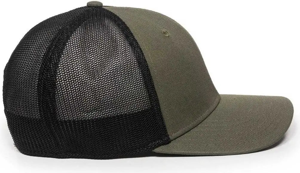 OC Sports RGR-360M Adjustable Mesh Back Cap - Olive Black - Olive Black / 6 7/8’’ - 7 1/2’’