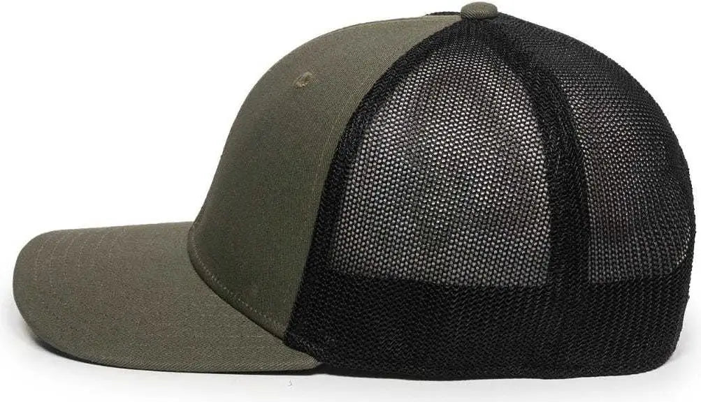 OC Sports RGR-360M Adjustable Mesh Back Cap - Olive Black - Olive Black / 6 7/8’’ - 7 1/2’’