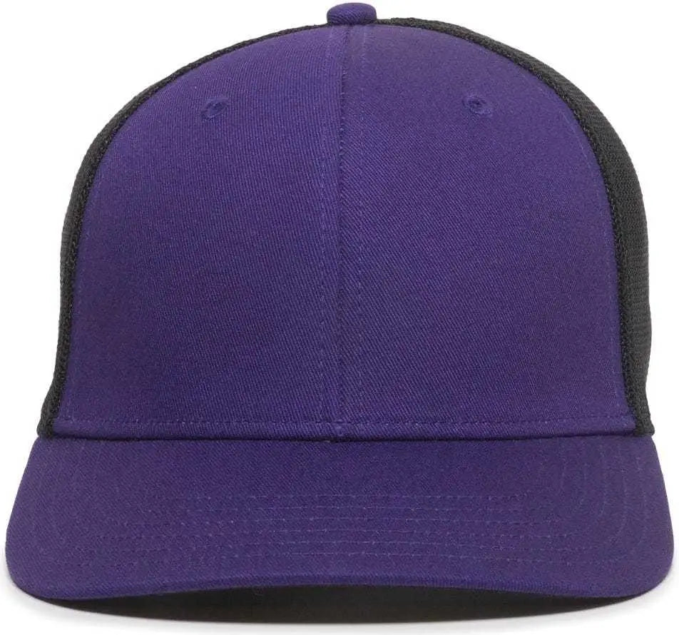 OC Sports RGR-360M Adjustable Mesh Back Cap - Purple Black - Purple Black / 6 7/8’’ - 7 1/2’’
