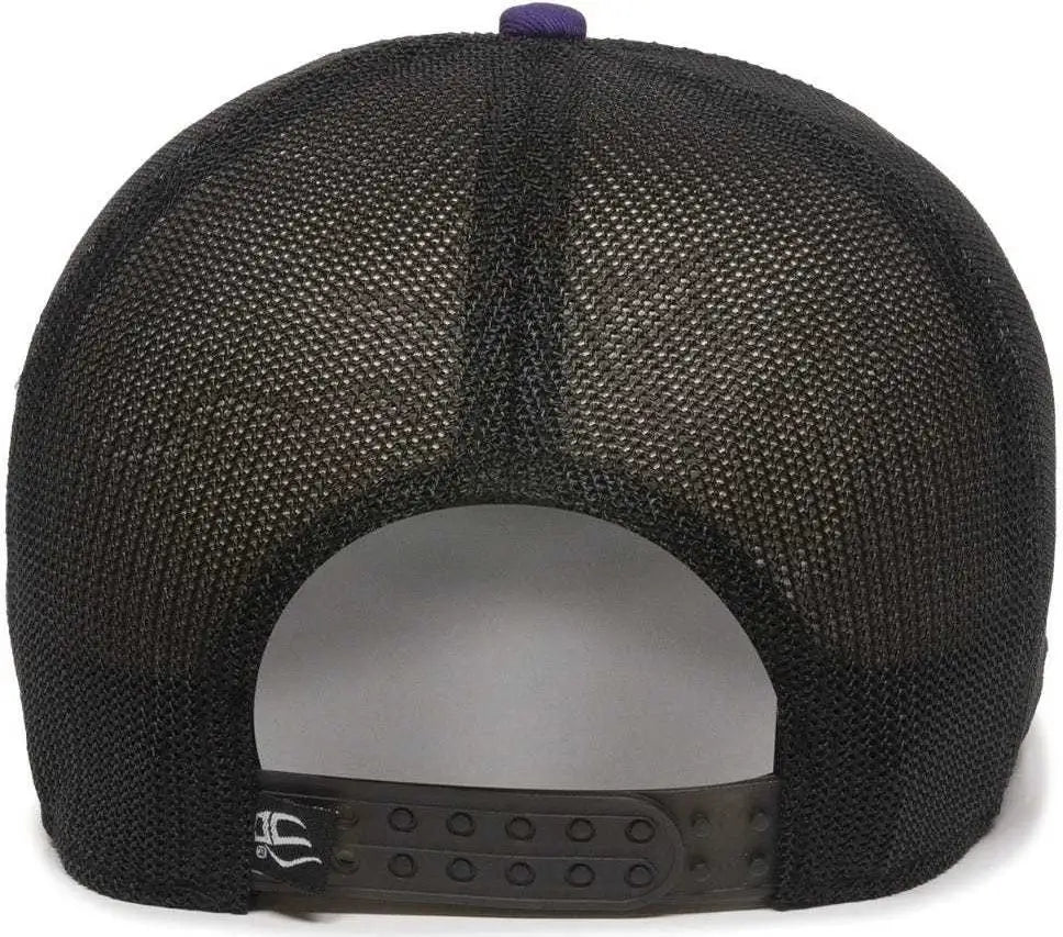 OC Sports RGR-360M Adjustable Mesh Back Cap - Purple Black - Purple Black / 6 7/8’’ - 7 1/2’’