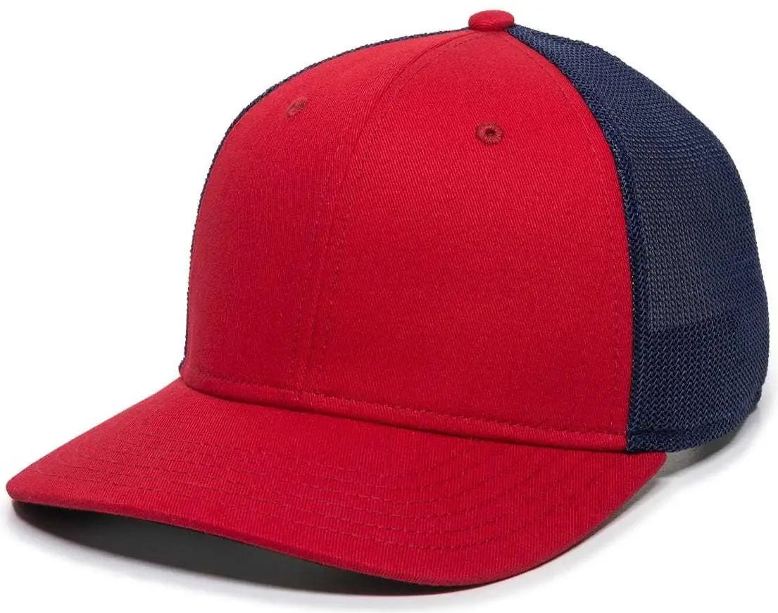 OC Sports RGR-360M Adjustable Mesh Back Cap - Red Navy - Red Navy / 6 7/8’’ - 7 1/2’’