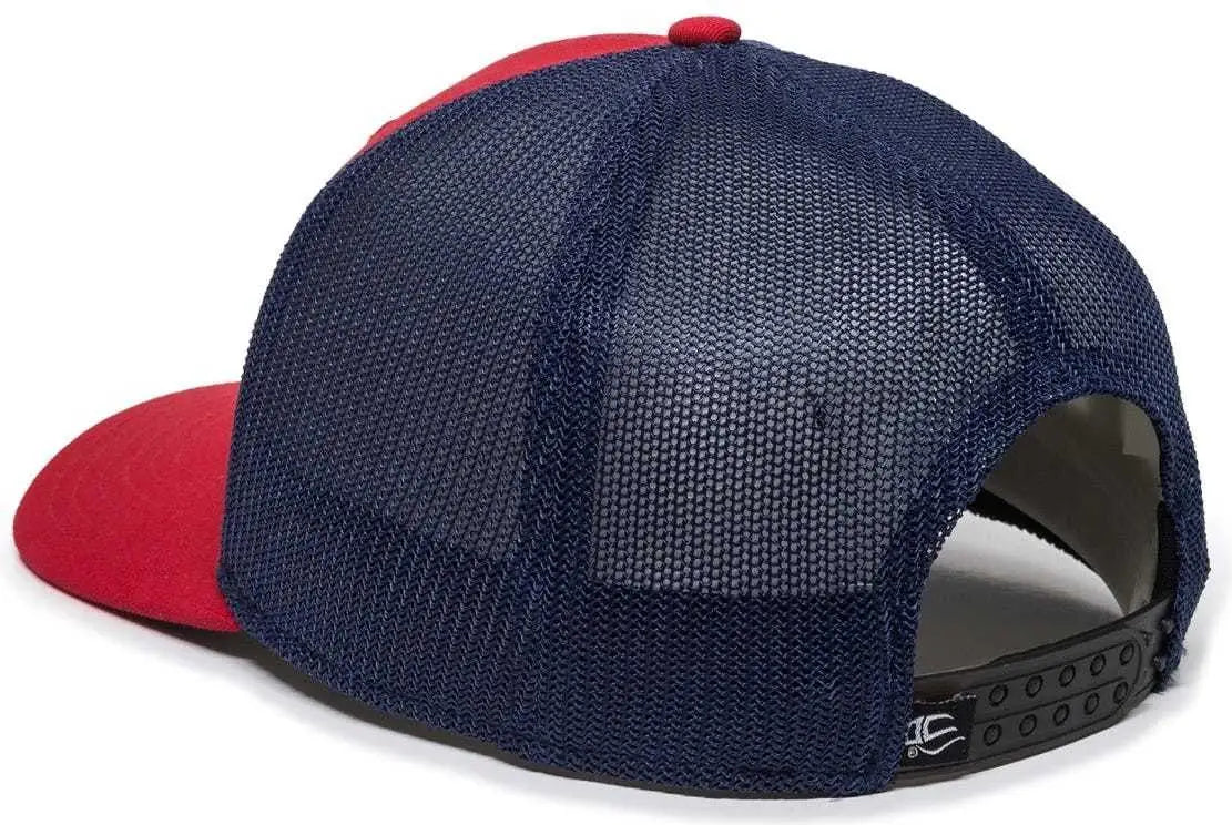 OC Sports RGR-360M Adjustable Mesh Back Cap - Red Navy - Red Navy / 6 7/8’’ - 7 1/2’’