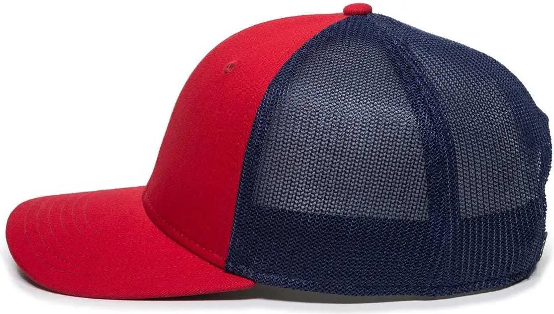 OC Sports RGR-360M Adjustable Mesh Back Cap - Red Navy - Red Navy / 6 7/8’’ - 7 1/2’’