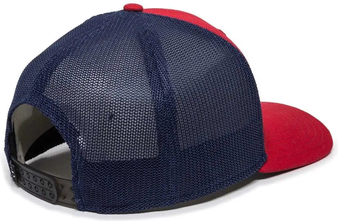 OC Sports RGR-360M Adjustable Mesh Back Cap - Red Navy - Red Navy / 6 7/8’’ - 7 1/2’’