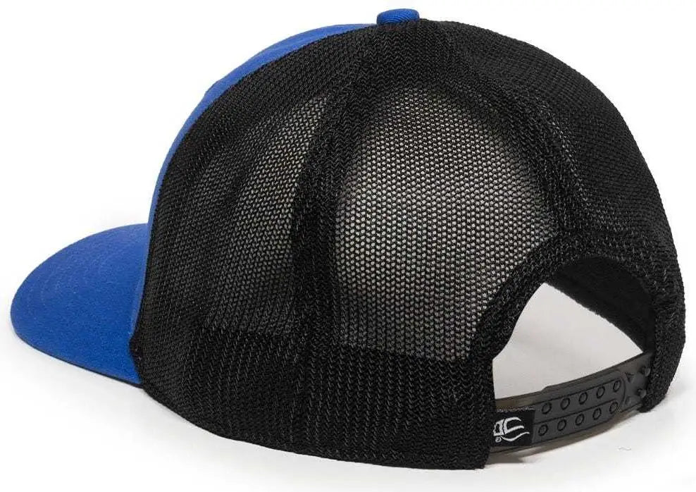 OC Sports RGR-360M Adjustable Mesh Back Cap - Royal Black - Royal Black / 6 7/8’’ - 7 1/2’’