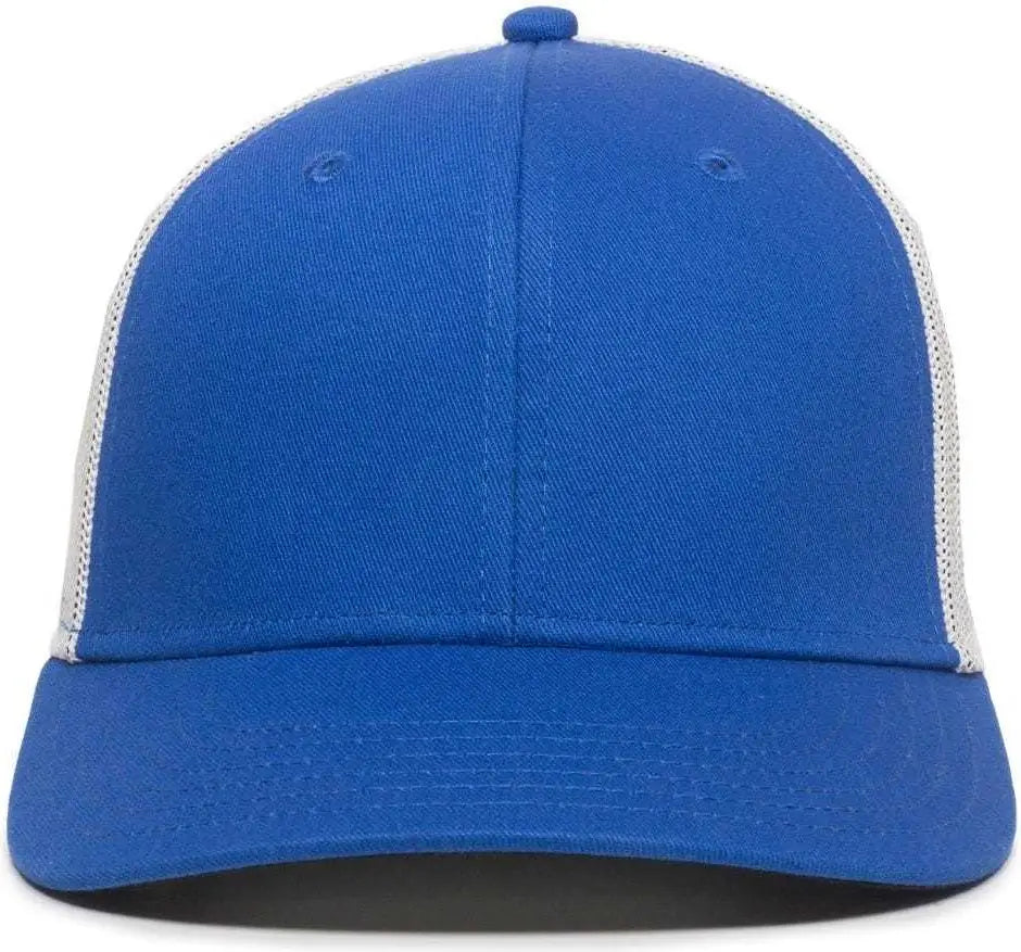 OC Sports RGR-360M Adjustable Mesh Back Cap - Royal White - Royal White / 6 7/8’’ - 7 1/2’’