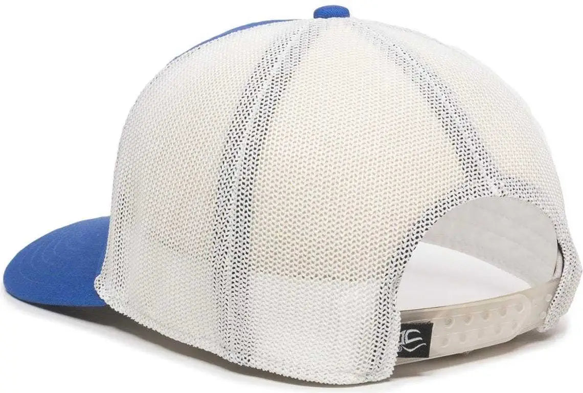 OC Sports RGR-360M Adjustable Mesh Back Cap - Royal White - Royal White / 6 7/8’’ - 7 1/2’’
