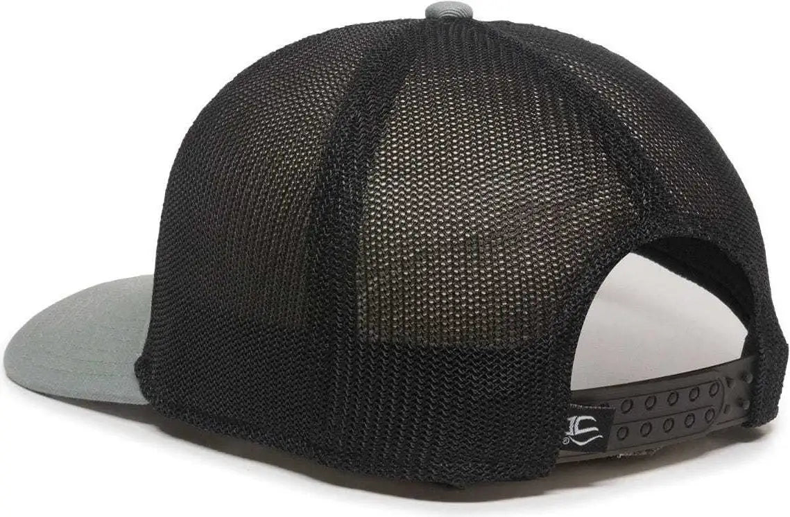 OC Sports RGR-360M Adjustable Mesh Back Cap - Sage Black - Gray Black / 6 7/8’’ - 7 1/2’’