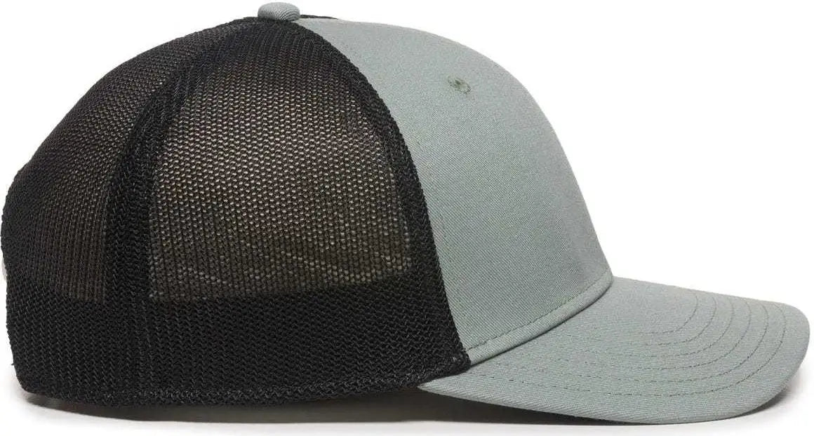 OC Sports RGR-360M Adjustable Mesh Back Cap - Sage Black - Gray Black / 6 7/8’’ - 7 1/2’’