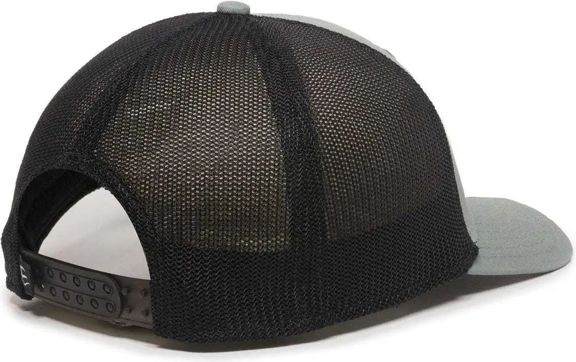 OC Sports RGR-360M Adjustable Mesh Back Cap - Sage Black - Gray Black / 6 7/8’’ - 7 1/2’’