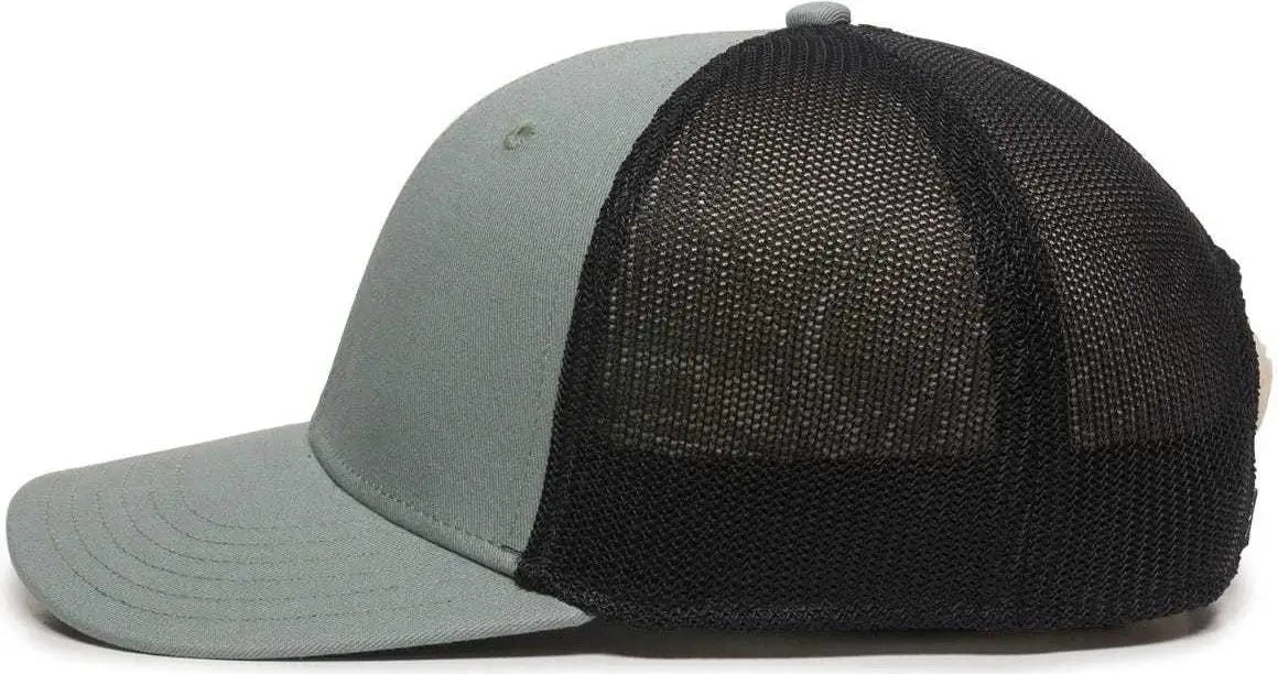 OC Sports RGR-360M Adjustable Mesh Back Cap - Sage Black - Gray Black / 6 7/8’’ - 7 1/2’’