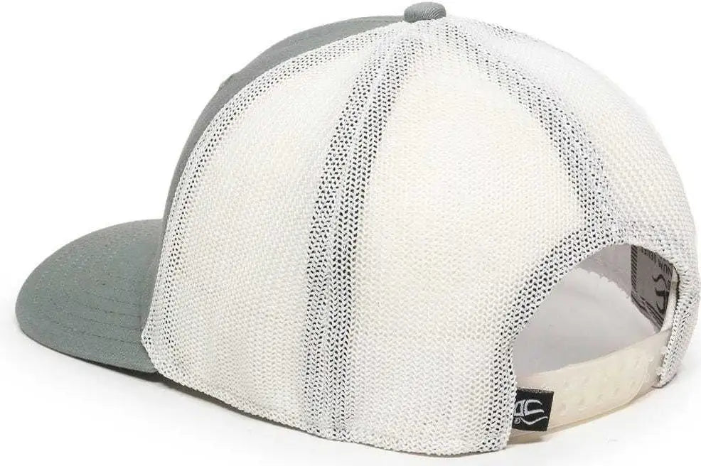 OC Sports RGR-360M Adjustable Mesh Back Cap - Sage White - Gray White / 6 7/8’’ - 7 1/2’’