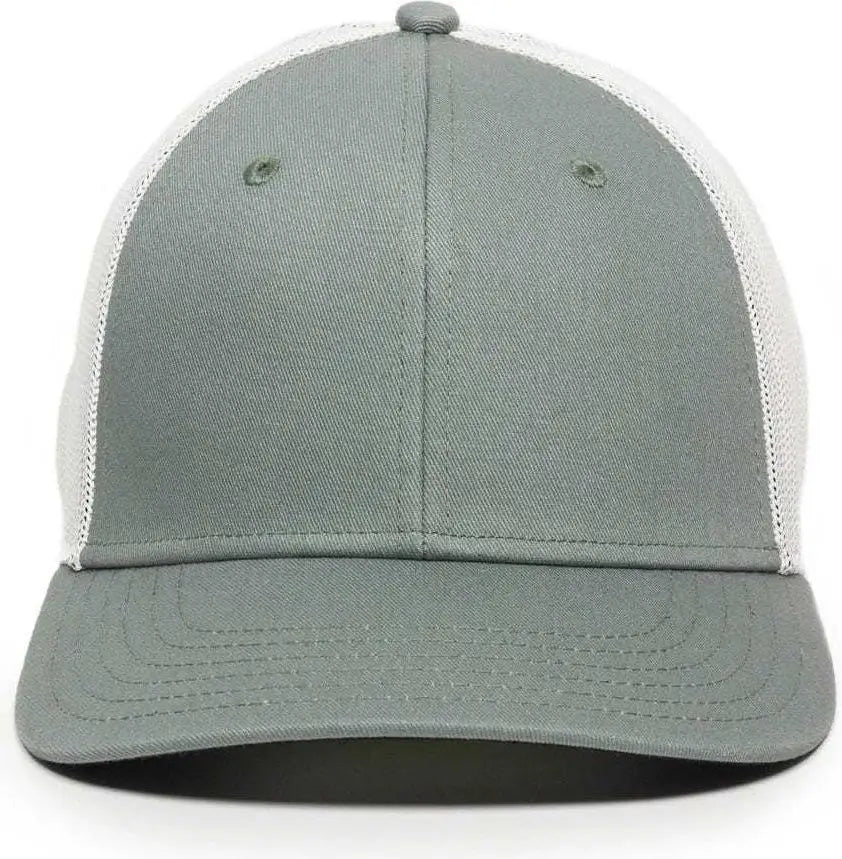 OC Sports RGR-360M Adjustable Mesh Back Cap - Sage White - Gray White / 6 7/8’’ - 7 1/2’’