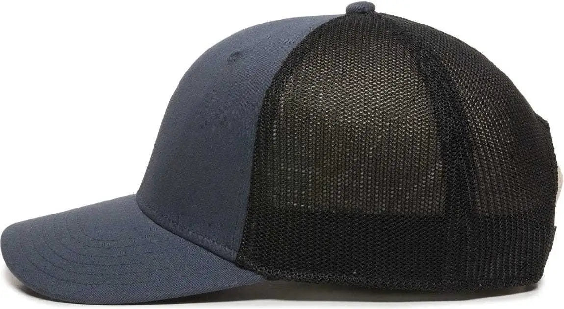OC Sports RGR-360M Adjustable Mesh Back Cap - Slate Black - Navy Black / 6 7/8’’ - 7 1/2’’