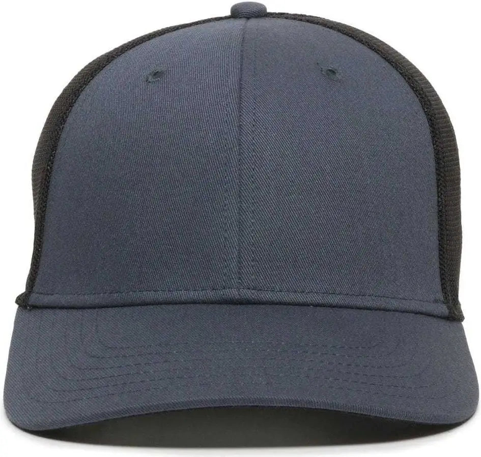 OC Sports RGR-360M Adjustable Mesh Back Cap - Slate Black - Navy Black / 6 7/8’’ - 7 1/2’’