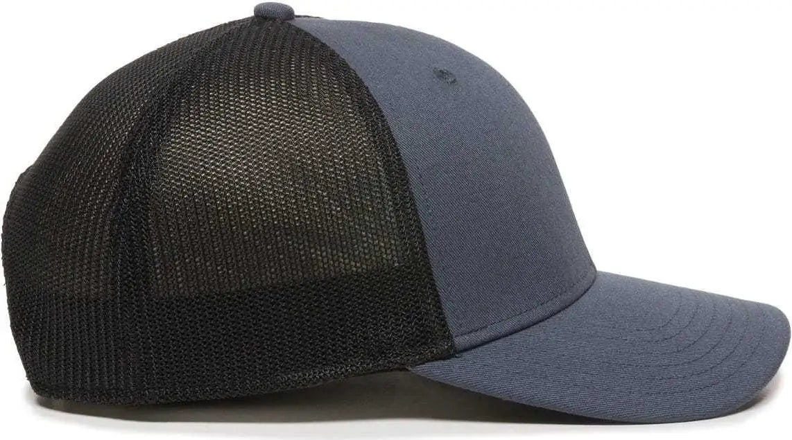 OC Sports RGR-360M Adjustable Mesh Back Cap - Slate Black - Navy Black / 6 7/8’’ - 7 1/2’’