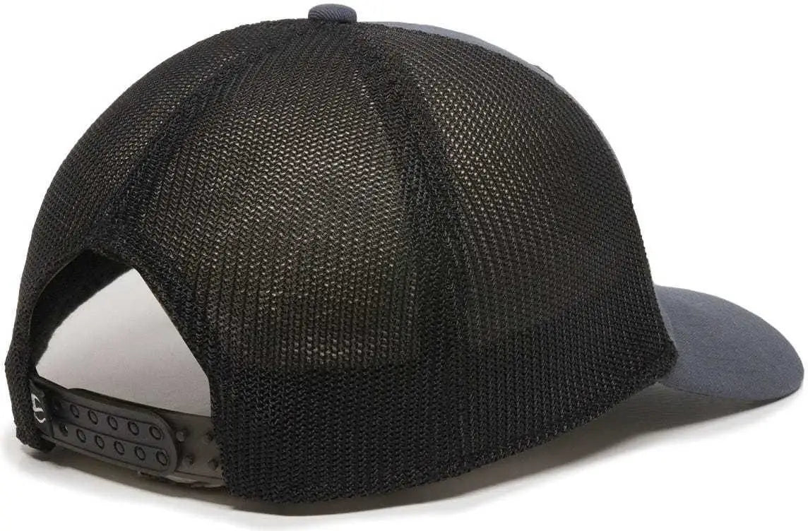 OC Sports RGR-360M Adjustable Mesh Back Cap - Slate Black - Navy Black / 6 7/8’’ - 7 1/2’’
