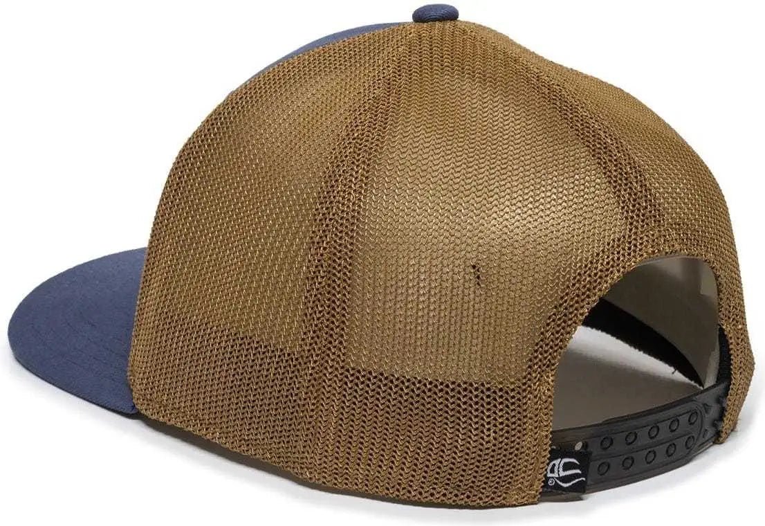 OC Sports RGR-360M Adjustable Mesh Back Cap - Slate Copper - Dark Gray Orange / 6 7/8’’ - 7 1/2’’