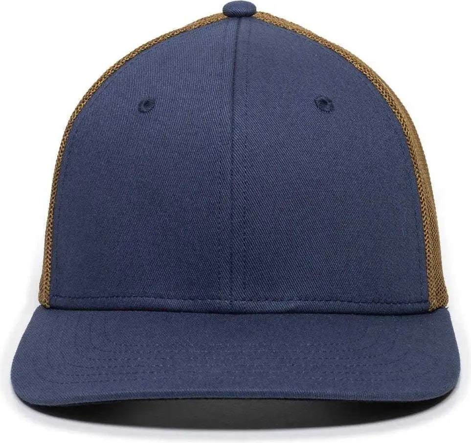 OC Sports RGR-360M Adjustable Mesh Back Cap - Slate Copper - Dark Gray Orange / 6 7/8’’ - 7 1/2’’