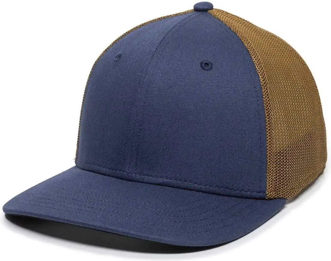 OC Sports RGR-360M Adjustable Mesh Back Cap - Slate Copper - Dark Gray Orange / 6 7/8’’ - 7 1/2’’