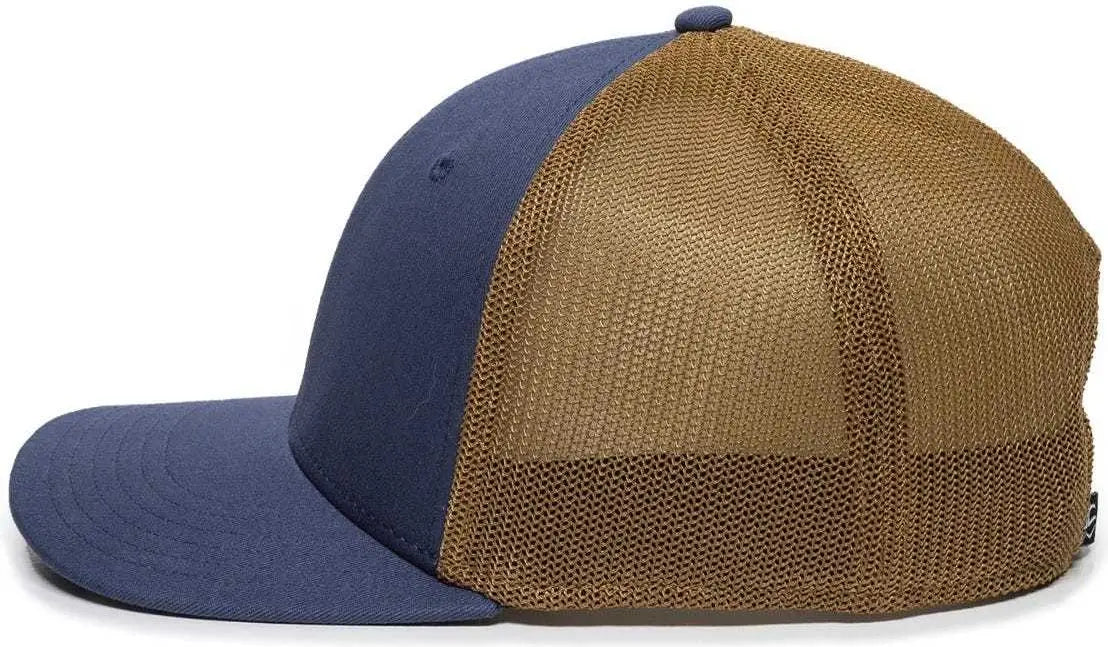 OC Sports RGR-360M Adjustable Mesh Back Cap - Slate Copper - Dark Gray Orange / 6 7/8’’ - 7 1/2’’