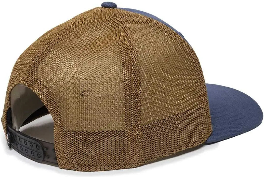 OC Sports RGR-360M Adjustable Mesh Back Cap - Slate Copper - Dark Gray Orange / 6 7/8’’ - 7 1/2’’