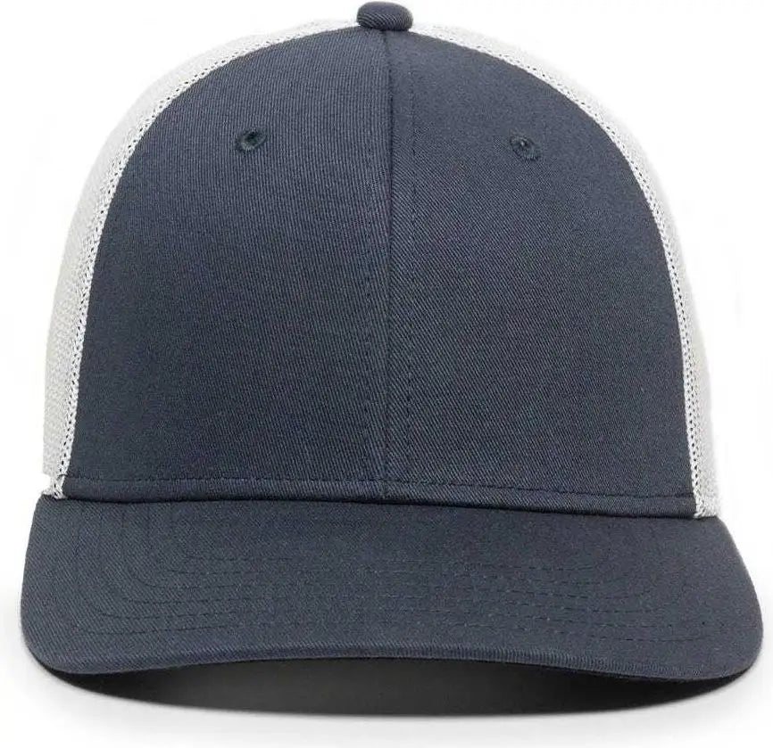 OC Sports RGR-360M Adjustable Mesh Back Cap - Slate White - Navy White / 6 7/8’’ - 7 1/2’’