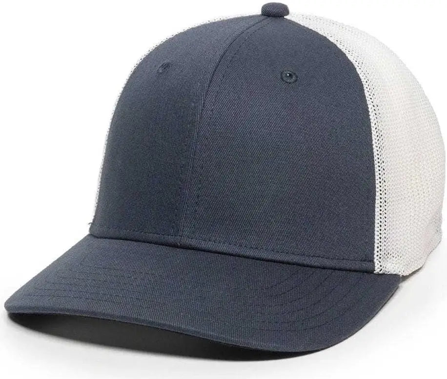 OC Sports RGR-360M Adjustable Mesh Back Cap - Slate White - Navy White / 6 7/8’’ - 7 1/2’’