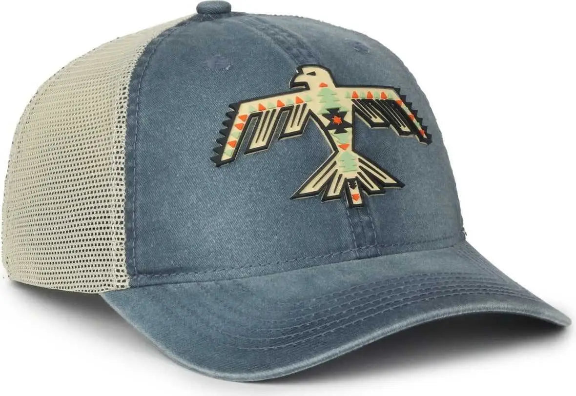 OC Sports RMBLR-01 Thunderbird Patch Cap - Dark Navy Bone - Navy Ivory / 6 7/8’’ - 7 1/2’’