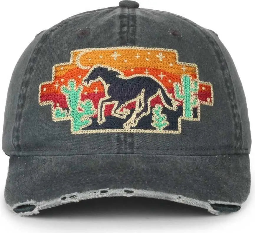 OC Sports RMBLR-02 Wild Mustang Patch Cap - Black - Black / Ladies