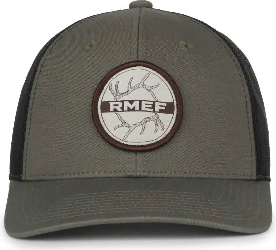 OC Sports RMEF18 Rockey Mountain Elk Series Cap -Olive Black - Black / OSFM