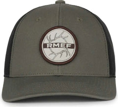 OC Sports RMEF18 Rockey Mountain Elk Series Cap -Olive Black - Black / OSFM
