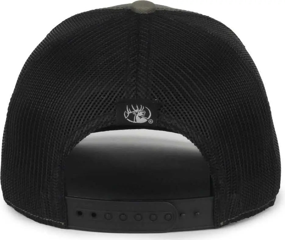 OC Sports RMEF18 Rockey Mountain Elk Series Cap -Olive Black - Black / OSFM