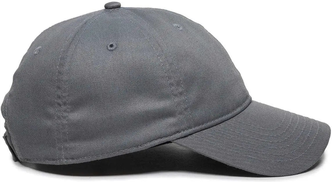 OC Sports RPET100 Certified Recycled PET Lightly Structured Cap - Charcoal - Dark Gray / 6 7/8’’ - 7 1/2’’