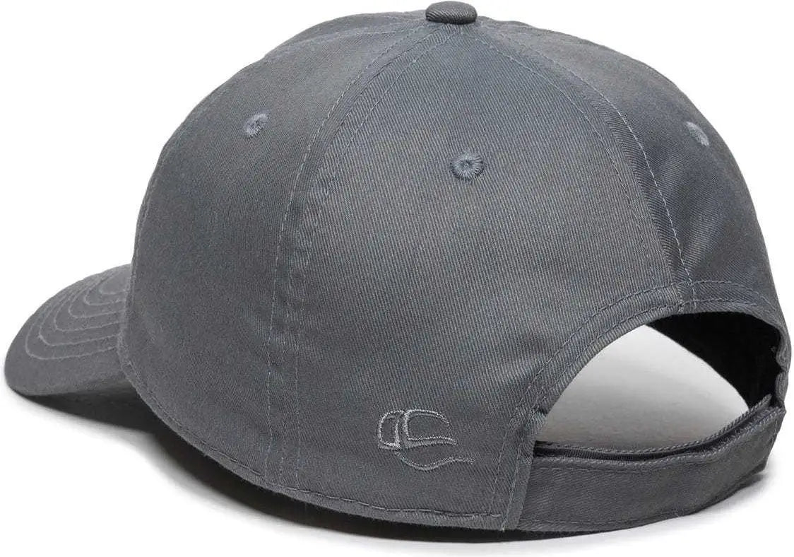 OC Sports RPET100 Certified Recycled PET Lightly Structured Cap - Charcoal - Dark Gray / 6 7/8’’ - 7 1/2’’