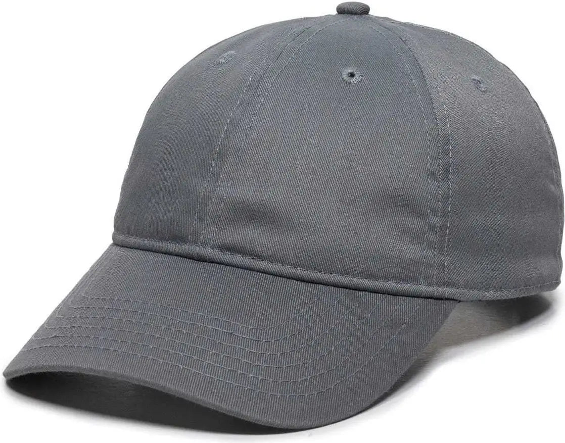 OC Sports RPET100 Certified Recycled PET Lightly Structured Cap - Charcoal - Dark Gray / 6 7/8’’ - 7 1/2’’