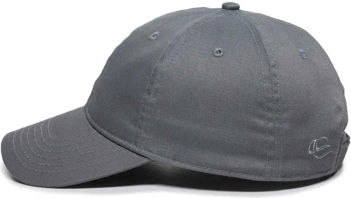 OC Sports RPET100 Certified Recycled PET Lightly Structured Cap - Charcoal - Dark Gray / 6 7/8’’ - 7 1/2’’
