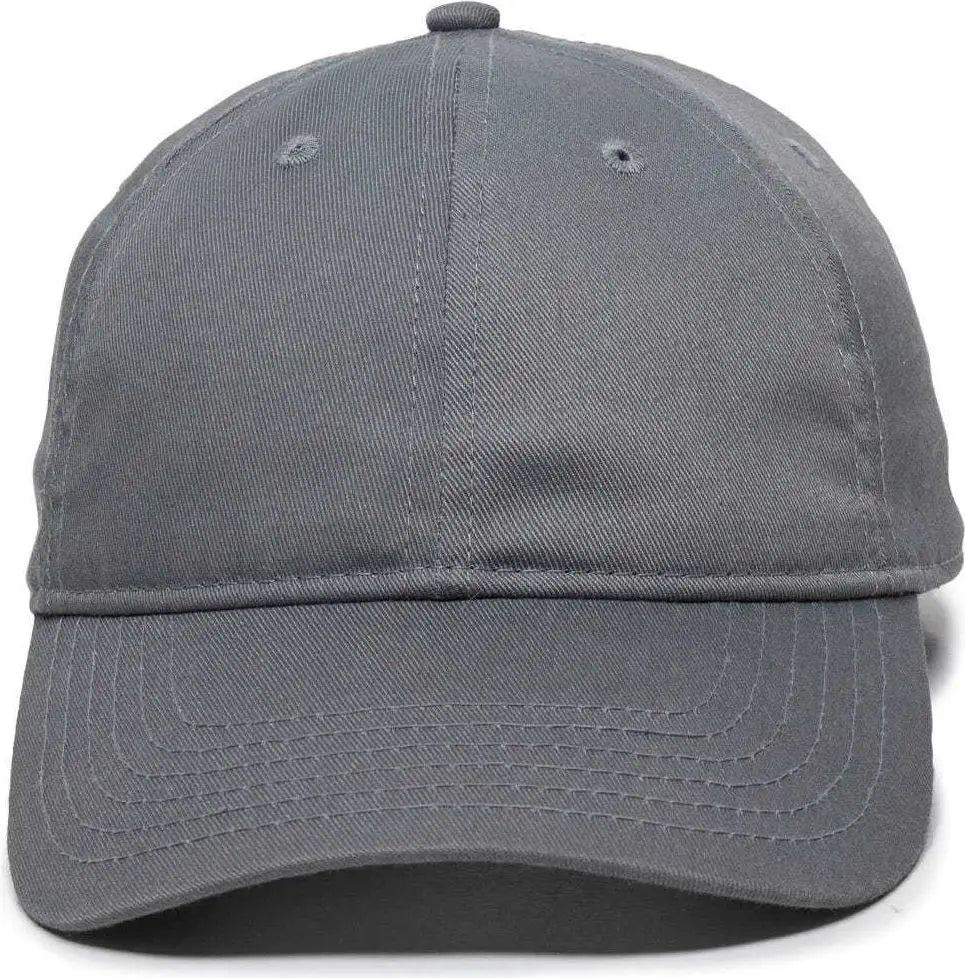 OC Sports RPET100 Certified Recycled PET Lightly Structured Cap - Charcoal - Dark Gray / 6 7/8’’ - 7 1/2’’