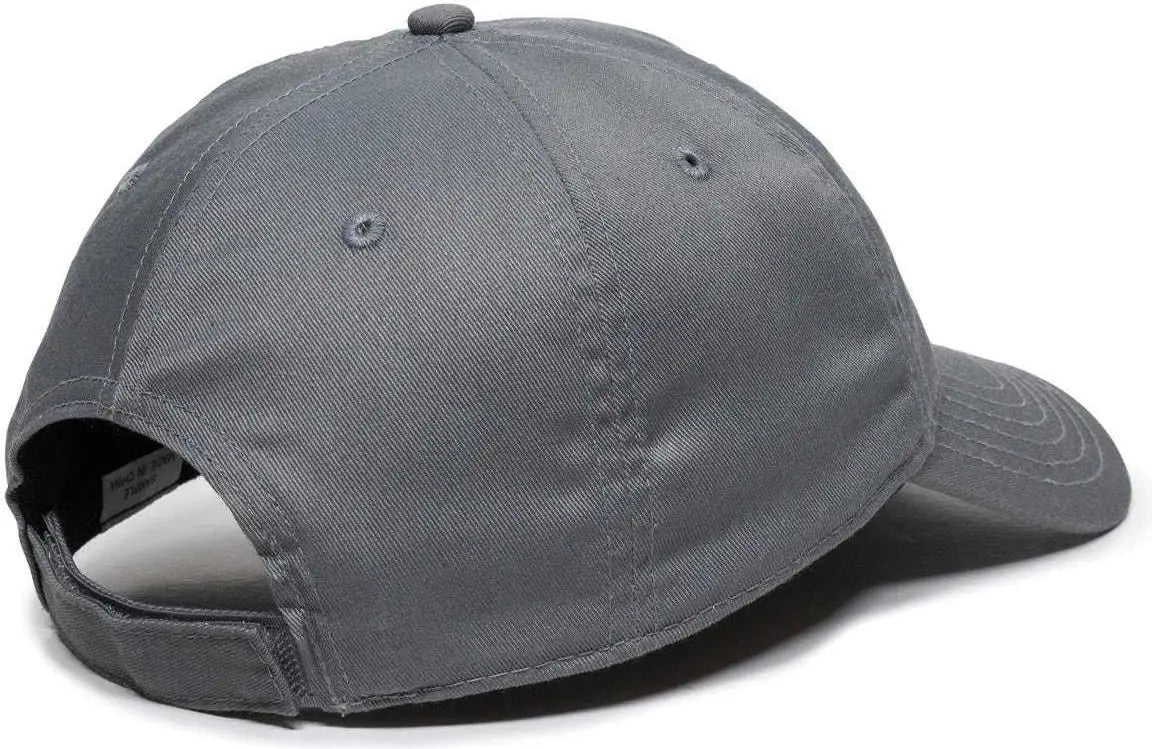 OC Sports RPET100 Certified Recycled PET Lightly Structured Cap - Charcoal - Dark Gray / 6 7/8’’ - 7 1/2’’
