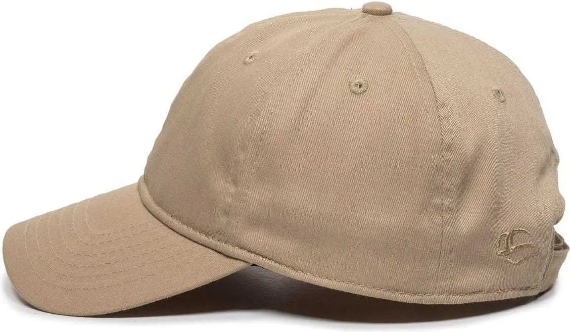 OC Sports RPET100 Certified Recycled PET Lightly Structured Cap - Khaki - Khaki / 6 7/8’’ - 7 1/2’’