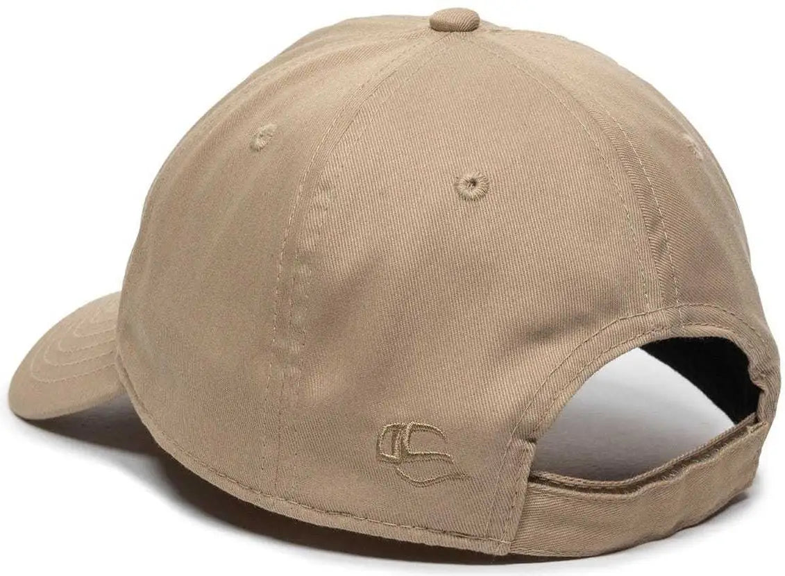 OC Sports RPET100 Certified Recycled PET Lightly Structured Cap - Khaki - Khaki / 6 7/8’’ - 7 1/2’’