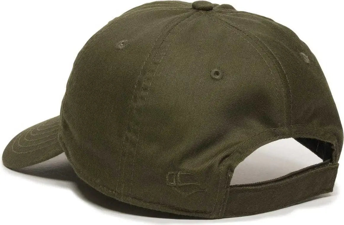 OC Sports RPET100 Certified Recycled PET Lightly Structured Cap - Olive - Olive / 6 7/8’’ - 7 1/2’’