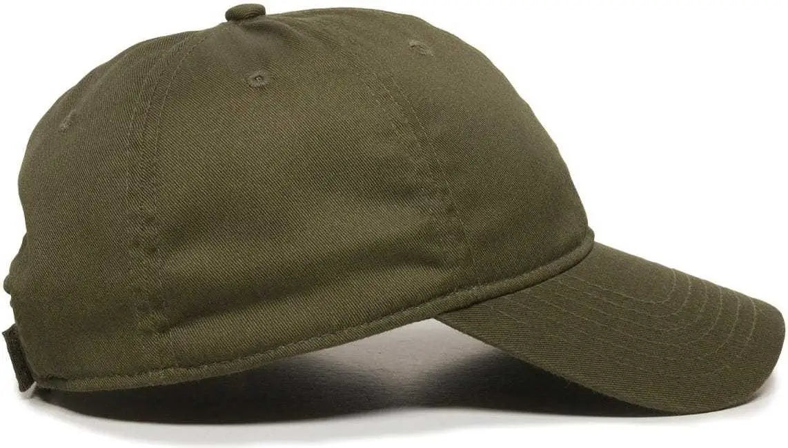 OC Sports RPET100 Certified Recycled PET Lightly Structured Cap - Olive - Olive / 6 7/8’’ - 7 1/2’’