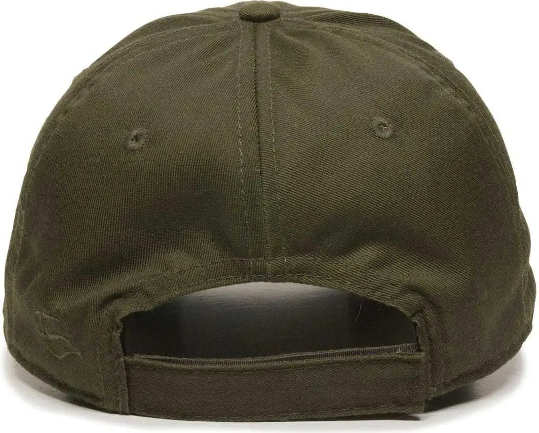 OC Sports RPET100 Certified Recycled PET Lightly Structured Cap - Olive - Olive / 6 7/8’’ - 7 1/2’’