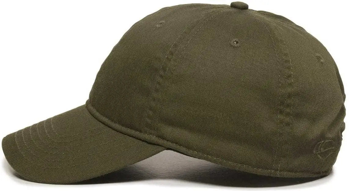 OC Sports RPET100 Certified Recycled PET Lightly Structured Cap - Olive - Olive / 6 7/8’’ - 7 1/2’’