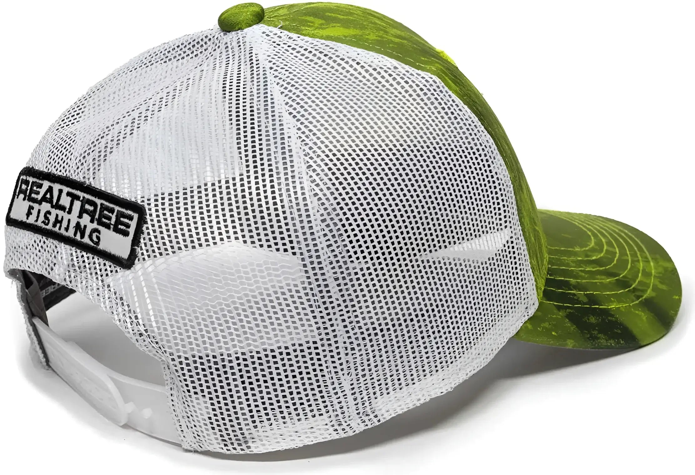 OC Sports RT06A Adjustable Mesh Back Cap - Realtree Fishing Dark Lime White - Realtree Lime / 6 7/8’’ - 7 1/2’’