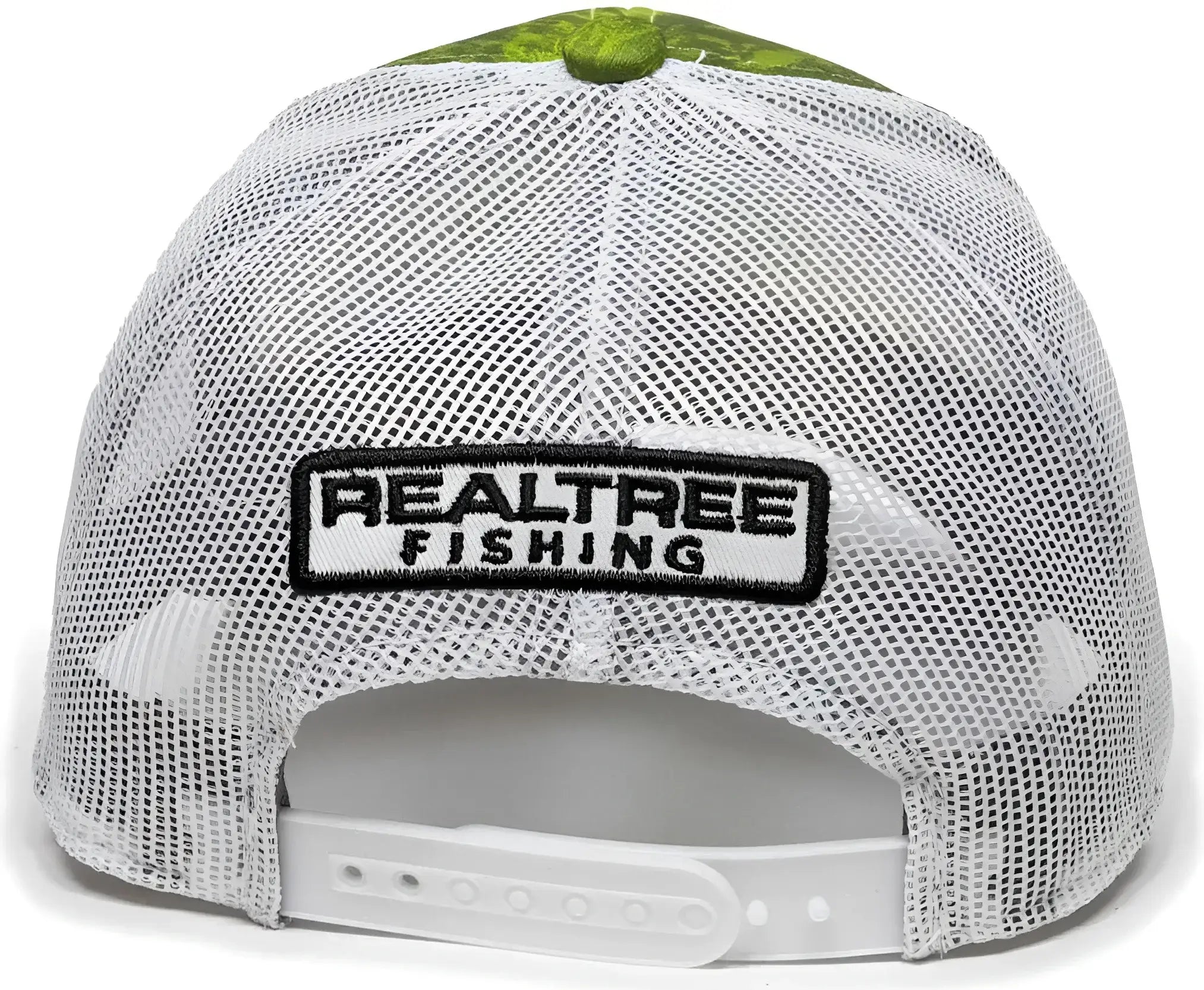 OC Sports RT06A Adjustable Mesh Back Cap - Realtree Fishing Dark Lime White - Realtree Lime / 6 7/8’’ - 7 1/2’’
