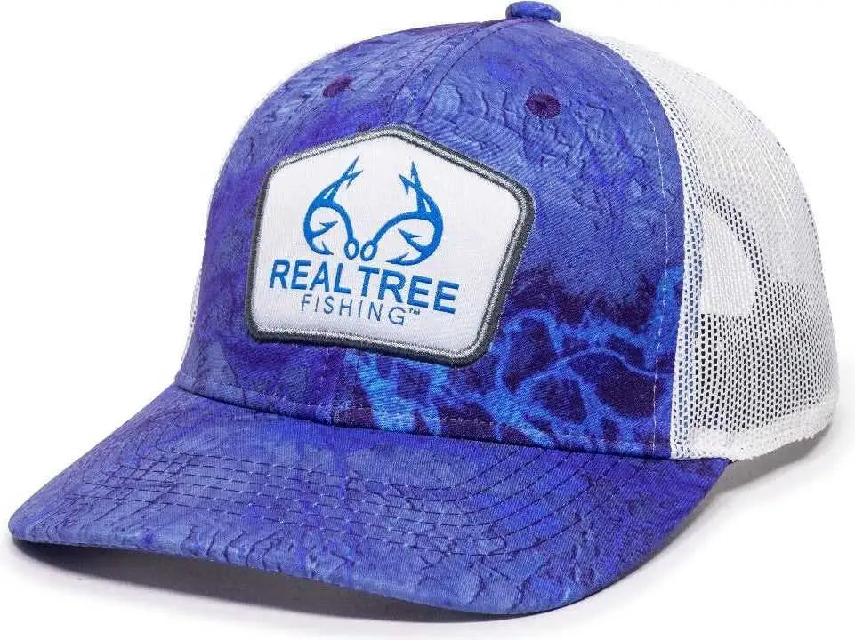 OC Sports RTF03A Realtree Series Cap - Realtree Fishing Wav3 White - Realtree White / 6 7/8’’ - 7 1/2’’
